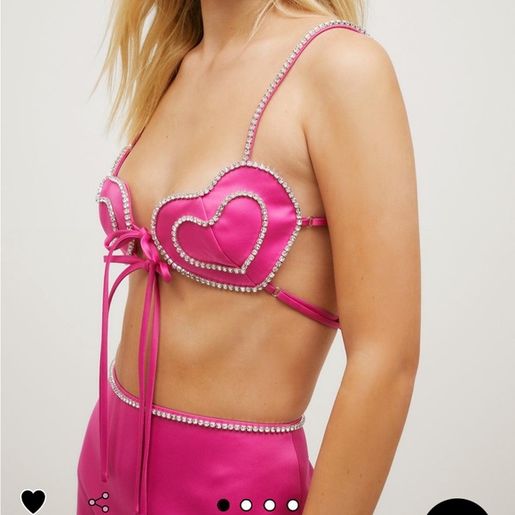 Nasty Gal Heart Embellished Blazer Set Small - Picture 4 of 15